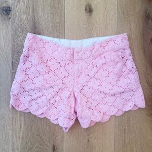 Lilly Pulitzer Buttercup Shorts in Pink Eyelet Sz 0